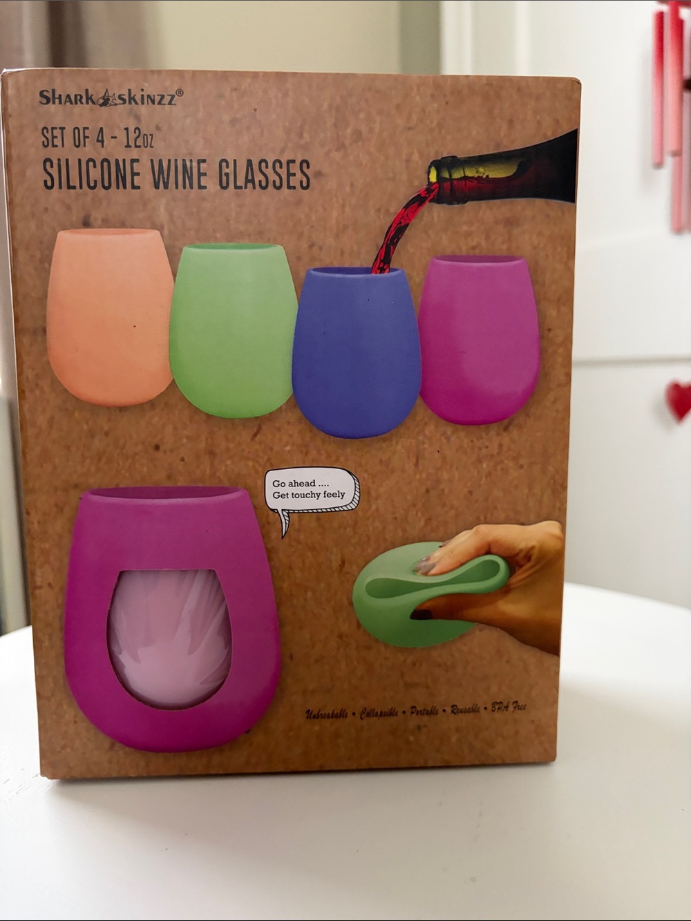 Silicone Wine Glasses - Multi-Color set